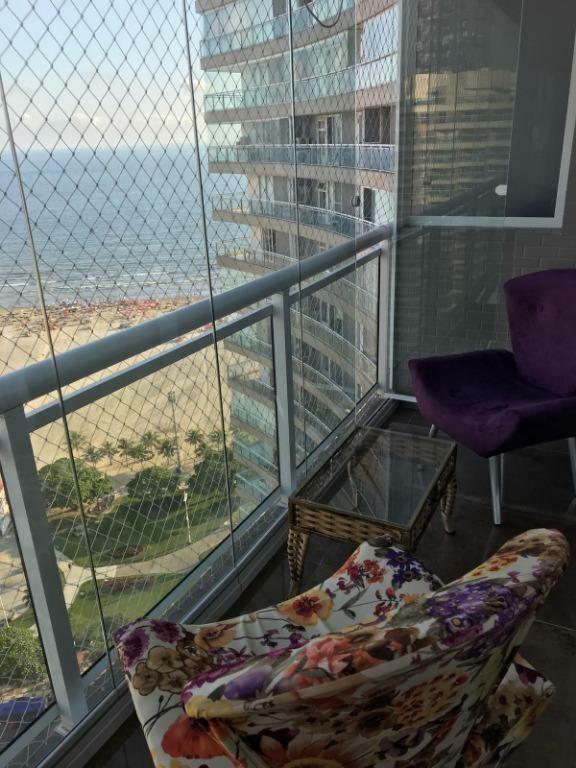 Maravilhoso Apto Vista Mar Jacuzzi Wi Fi Pe Areia Сантос Екстериор снимка
